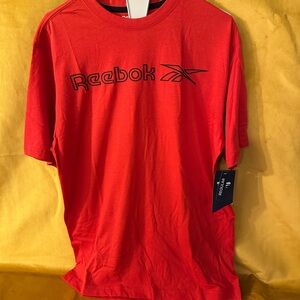 Reebok Red Short Sleeve Tee Vibrant Cotton Comfort